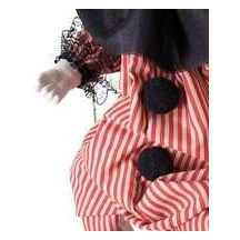 Clown animé Halloween sur balançoire à suspendre lumineux sonore 70 cm