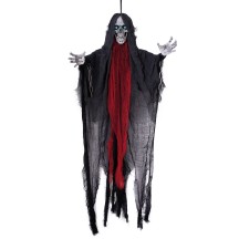 Faucheuse dansante animée Halloween à suspendre lumineuse sonore 120 cm