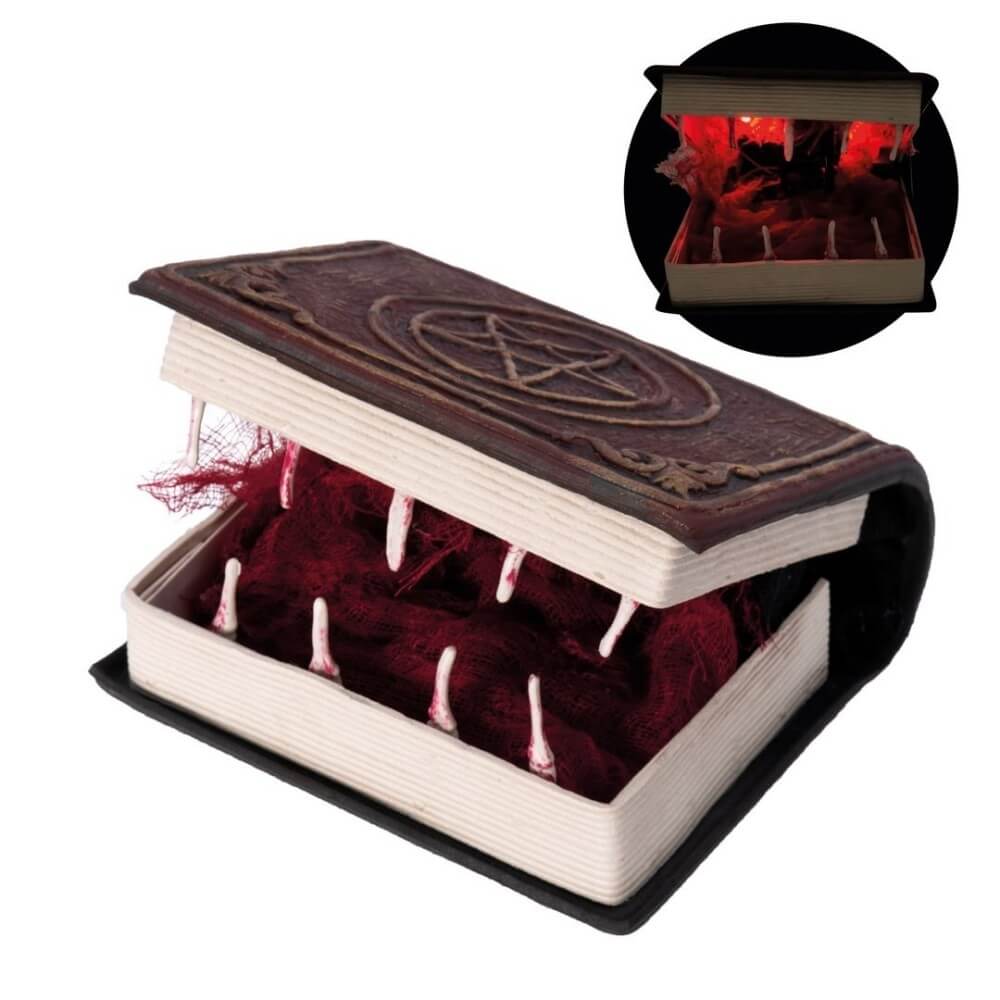 Livre vorace animé Halloween lumineux sonore 14 cm