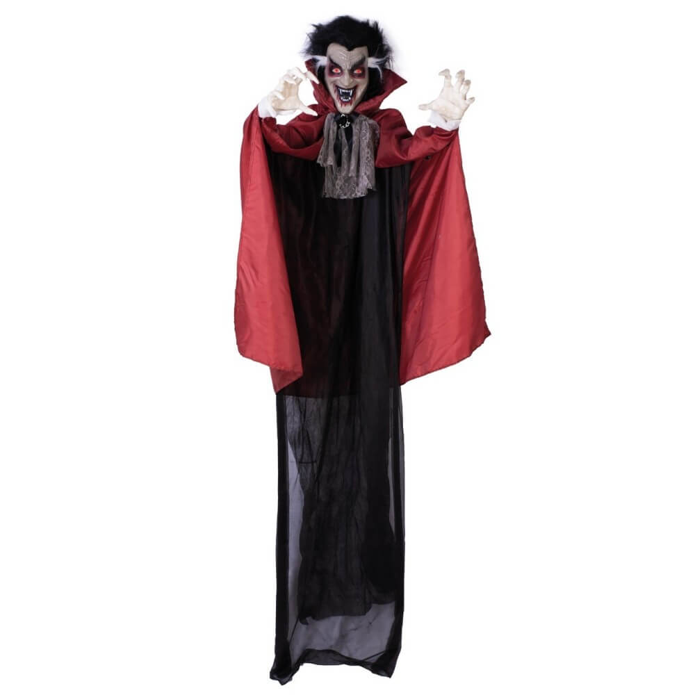 Vampire animé Halloween à suspendre lumineux sonore 180 cm