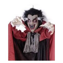 Vampire animé Halloween à suspendre lumineux sonore 180 cm