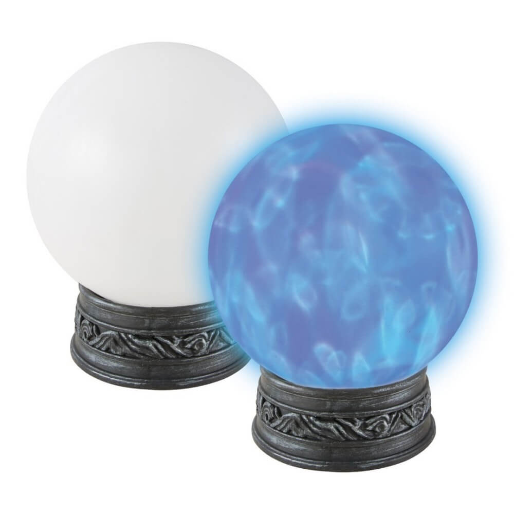 Boule de cristal Halloween lumineuse sonore 18 cm