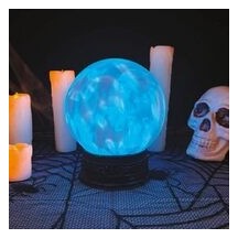 Boule de cristal Halloween lumineuse sonore 18 cm