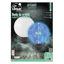 Boule de cristal Halloween lumineuse sonore 18 cm