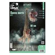 Chauve-souris animée Halloween à suspendre lumineuse sonore 90 cm