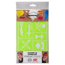 Pochoir de maquillage guerriers – Maquillage déguisement | Fiesta Factory
