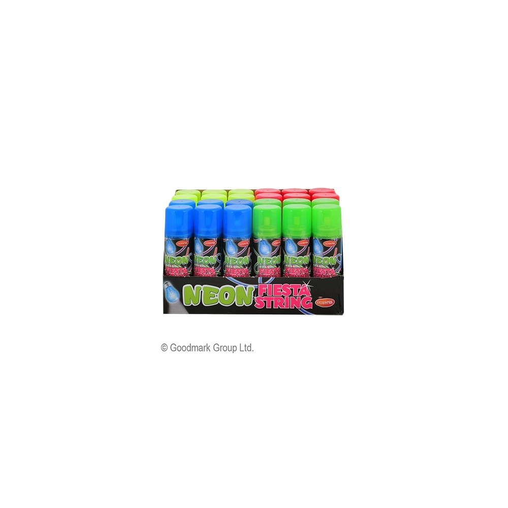 Bombe fils serpentins néon 70 ml pas cher | Fiesta Factory