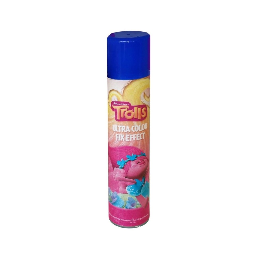 Spray fixateur cheveux Trolls bleu électrique 200 ml pas cher | Fiesta Factory