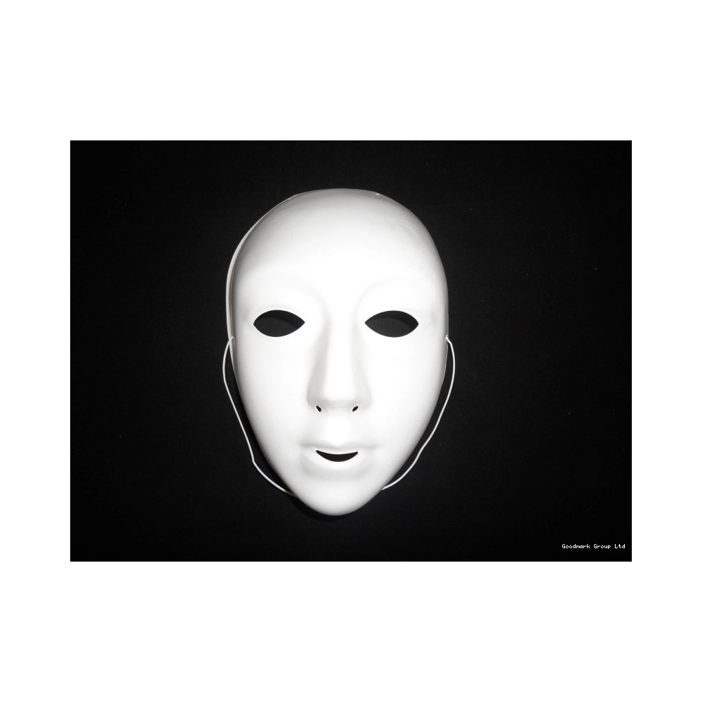 Masque complet adulte blanc pas cher | Fiesta Factory