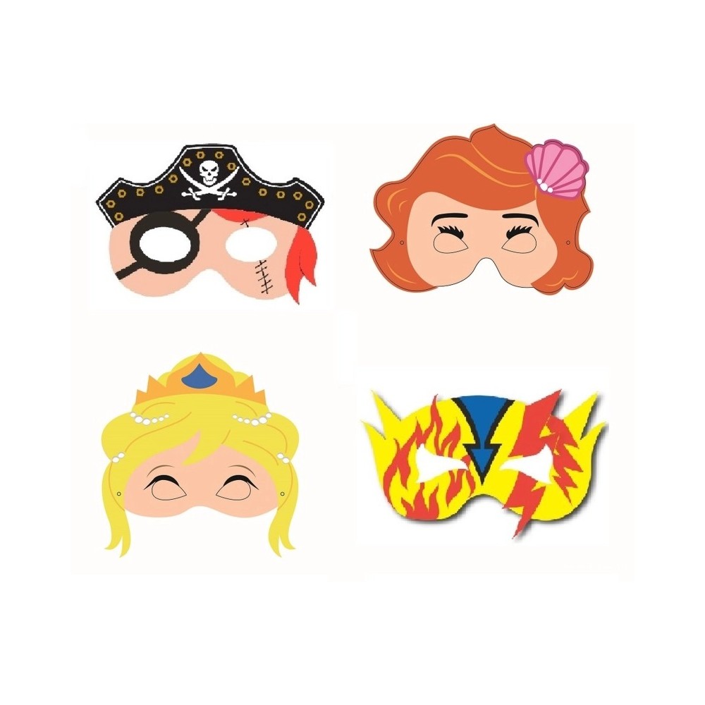 Masque enfant EVA sans menton pas cher | Fiesta Factory