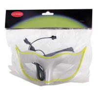 Masque néon yeux fluo pas cher blanc bleu rose | Fiesta Factory