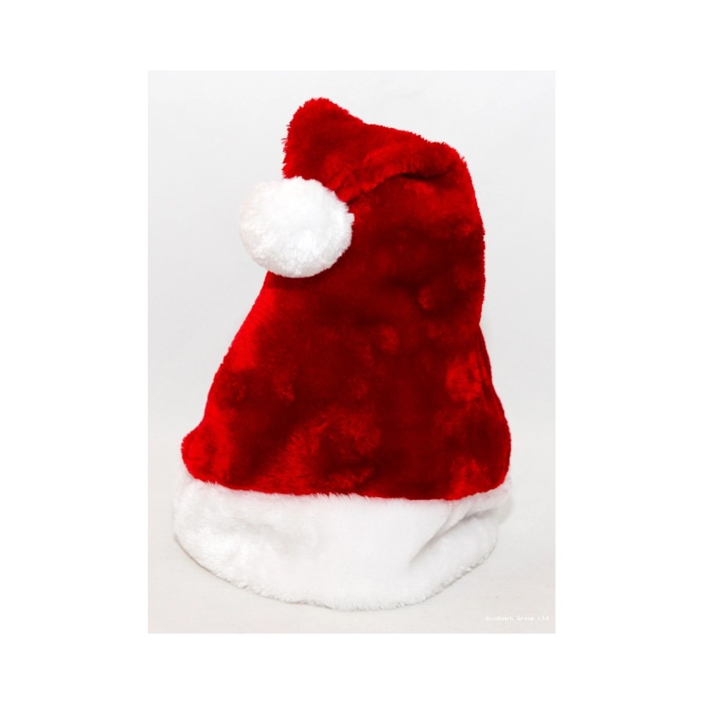 Bonnet de Noël peluche courte pas cher | Fiesta Factory