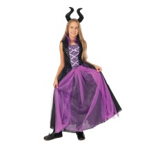 Costume Sorcière Maléfique Enfant Noir Violet Pas Cher – Halloween Fiesta Factory