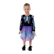 Costume Squelette Irisé Fille Noir Violet Pas Cher – Halloween Fiesta Factory
