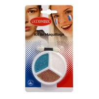 Kit maquillage pailleté France pas cher – Supporter bleu blanc rouge | Fiesta Factory