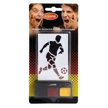 Set maquillage avec pochoirs Allemagne – Supporter noir rouge jaune pas cher - 02021167 - Kits Maquillage