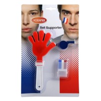 Kit supporter France 3-en-1 stick + accessoires pas cher | Fiesta Factory