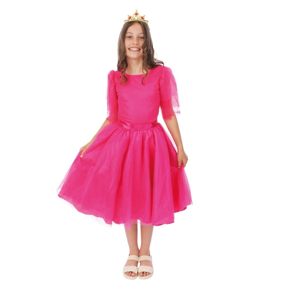 Costume Princesse Luxe Rose Enfant Pas Cher – Déguisement Fiesta Factory
