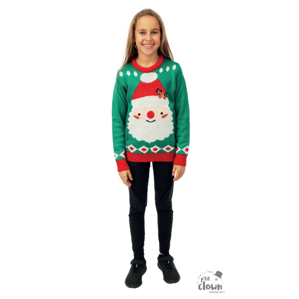 Pull de Noël enfant Père Noël pas cher – Fiesta Factory à petit prix