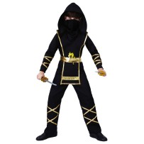 Costume ninja enfant noir et or pas cher – Fiesta Factory à petit prix