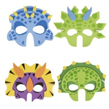 Loup dinosaure enfant pas cher – masque déguisement modèle aléatoire