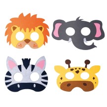 Loup animaux enfant feutrine pas cher – masque déguisement modèle aléatoire