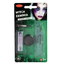 Kit maquillage sorcière Halloween Erminia pas cher | Fiesta Factory