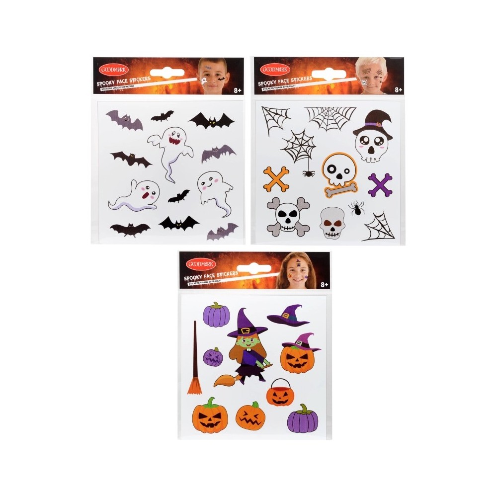 Autocollants Halloween enfants pas cher (3 assortiments) | Fiesta Factory