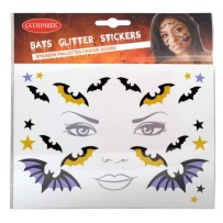 Stickers Visage Halloween Chauves-souris Glitter pas cher – Fiesta Factory