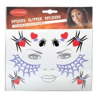 Stickers Visage Araignée Halloween Paillettes pas cher – Fiesta Factory