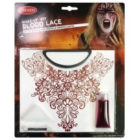 Kit maquillage dentelle de sang Halloween pas cher – Fiesta Factory