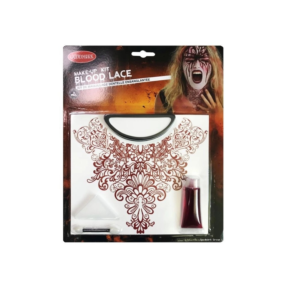 Kit maquillage dentelle de sang Halloween pas cher – Fiesta Factory