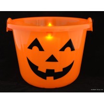Seau citrouille Halloween orange LED pas cher – Fiesta Factory