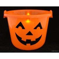 Seau citrouille Halloween orange LED pas cher – Fiesta Factory