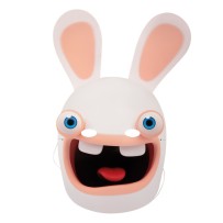 Masque Lapins Crétins enfant carton – déguisement drôle pas cher