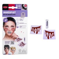 Kit maquillage sang larmes autocollantes Halloween pas cher – Fiesta Factory