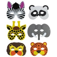 Loup animaux sauvages enfant pas cher – masque déguisement aléatoire