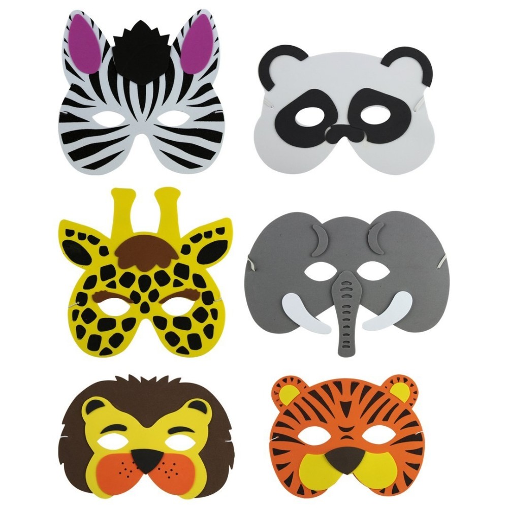 Loup animaux sauvages enfant pas cher – masque déguisement aléatoire