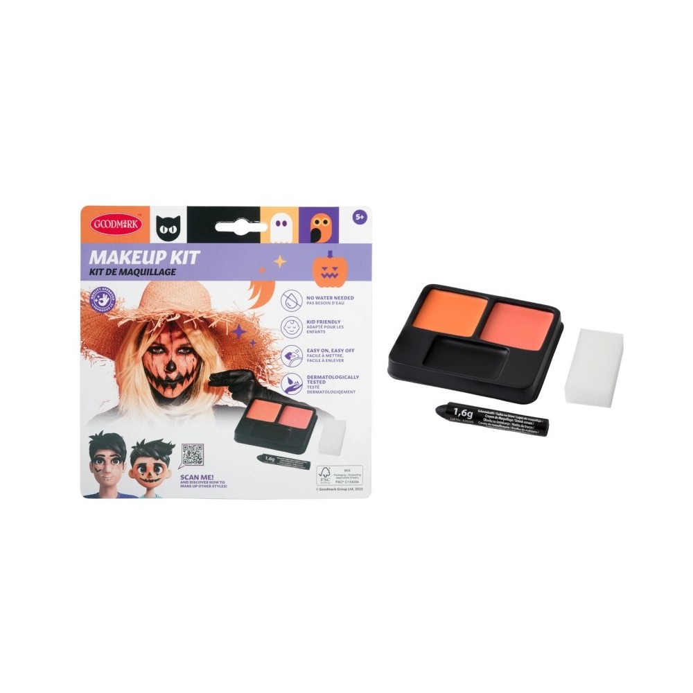 Kit maquillage citrouille Halloween pas cher | Fiesta Factory