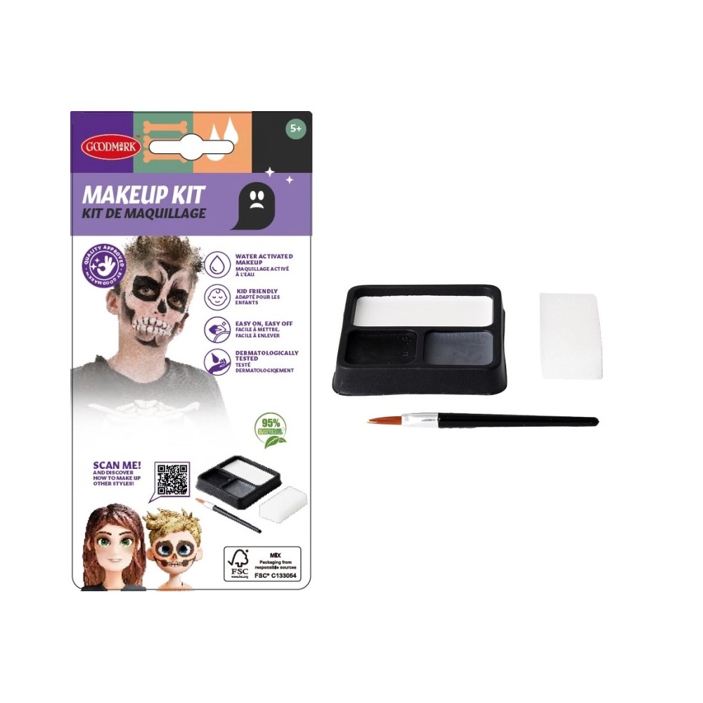 Mini trousse maquillage squelette pas cher | Fiesta Factory
