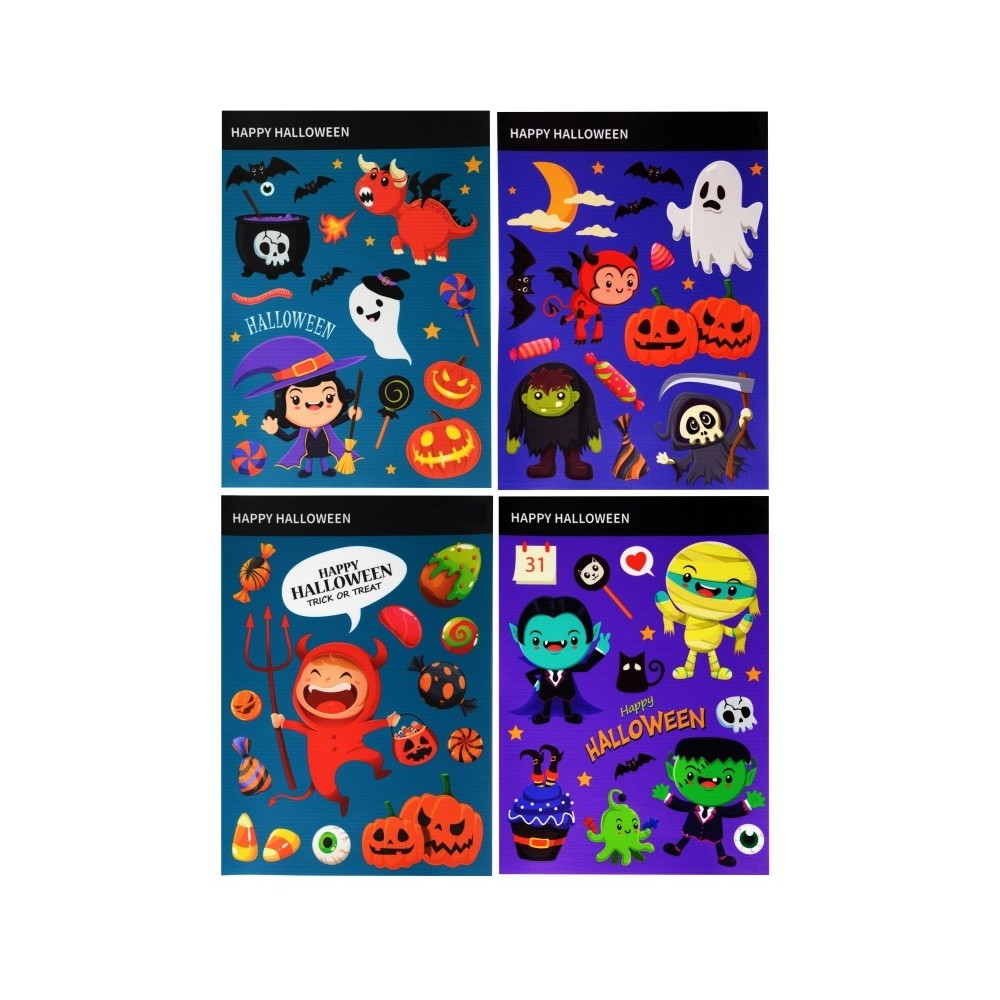 Décoration fenêtre statique Halloween drôle 28x39 cm | Fiesta Factory