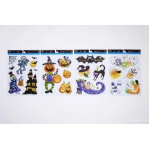 Décoration fenêtre Halloween holographique 38x30 cm | Fiesta Factory