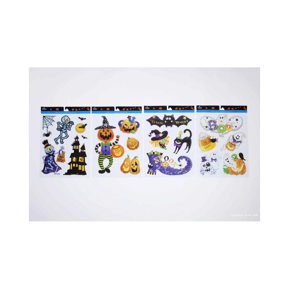 Décoration fenêtre Halloween holographique 38x30 cm | Fiesta Factory