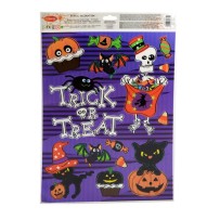 Décoration fenêtre Halloween glitter 38x30 cm | Fiesta Factory
