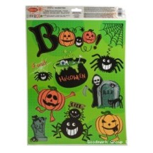 Décoration fenêtre Halloween glitter 38x30 cm | Fiesta Factory