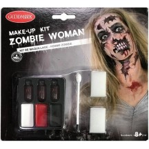 Kit personnage Halloween femme zombie – maquillage & accessoires - 02070187NF12 - Kits Maquillage