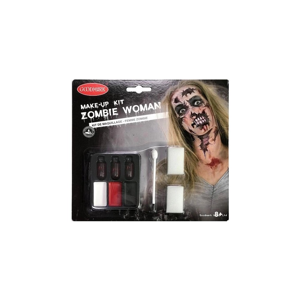 Kit personnage Halloween femme zombie – maquillage & accessoires - 02070187NF12 - Kits Maquillage