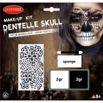 Kit crâne dentelle Halloween pas cher | Fiesta Factory