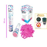 Canon à confettis fille 30cm rose pas cher | Fiesta Factory