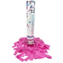 Canon à confettis fille 30cm rose pas cher | Fiesta Factory